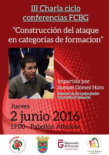 Cartel de la III Charla de la Fundación CB Granada 