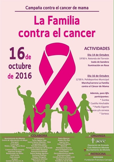 Cartel  anunciador de la campaña de sensibilización contra el cáncer de mama 