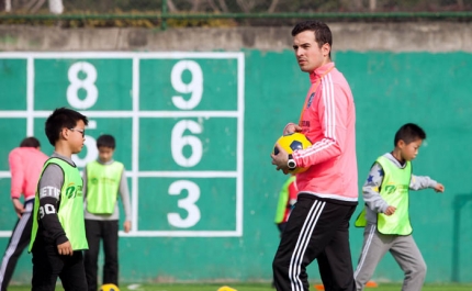 Ángel Zurita en uno de los entrenamientos que realiza en China 