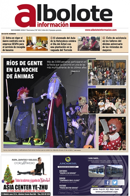 Portada del periódico de la primera quincena de noviembre.