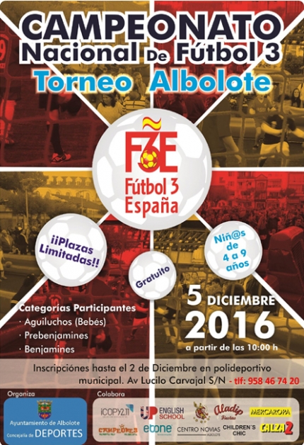 Cartel anunciador de la Copa Titanitos el próximo 5 de diciembre en Albolote 