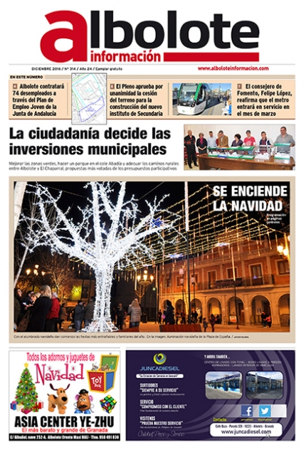 Portada del periódico de diciembre.