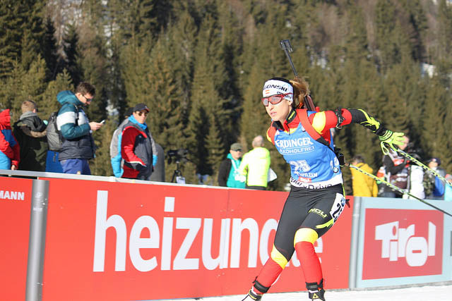 Victoria Padial en un momento de la prueba disputada en Austria