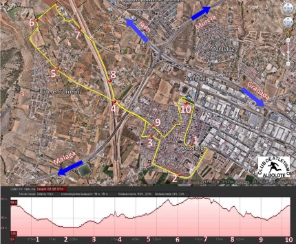 Mapa donde se detalla el recorrido de la carrera, que arranca a las 11 de la mañana del domingo 19 de febrero. 
