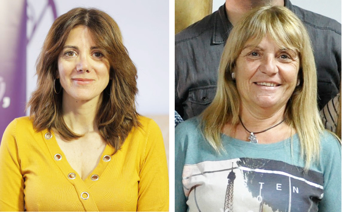 Las nuevas concejalas, Susana Melero (izda) y Carmen Calderay (dcha.)