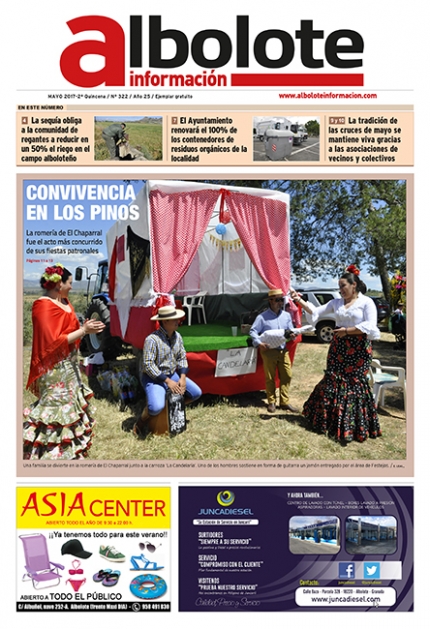 Portada de `Albolote Información` de la segunda quincena de mayo.