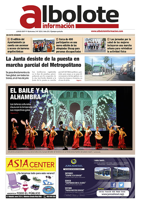 Portada de la edición de la 1ª quincena de junio del Periódico Local de Albolote 
