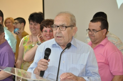 Paco Medina en el acto homenaje que se celebró el viernes 9 de junio en la Casa de la Cultura 