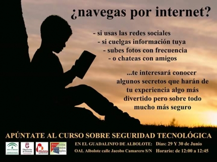 Cartel anunciador del contenido del curso. 