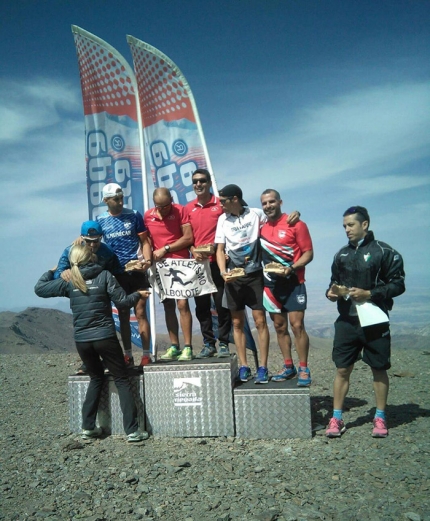Rivera y García en lo más alto del podio de la Subida al Veleta/ C. A. ALBOLOTE 