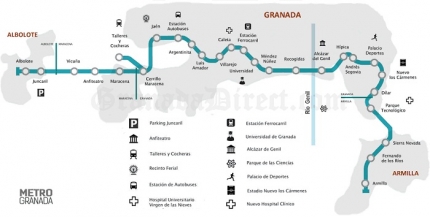Plano del metropolitano de Granada 