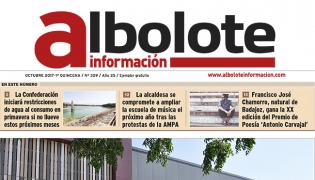 Portada del periódico local de Albolote de la primera quincena de octubre. 