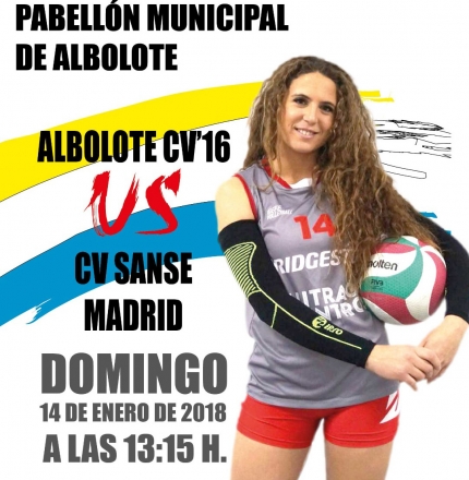 Cartel anunciador del próximo partido en casa del Albolote CV`16