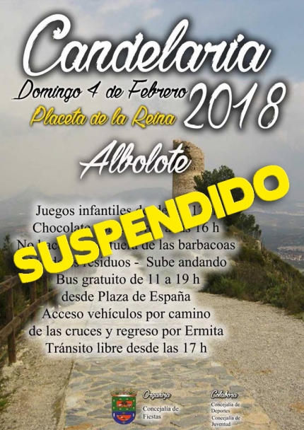 Las actividades para el día de la Candelaria, excepto el microbús, han sido suspendidas por el mal tiempo. 