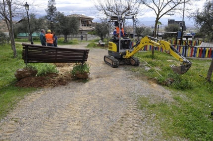 Inicio de las obras de arreglo del parque de Buenavista 