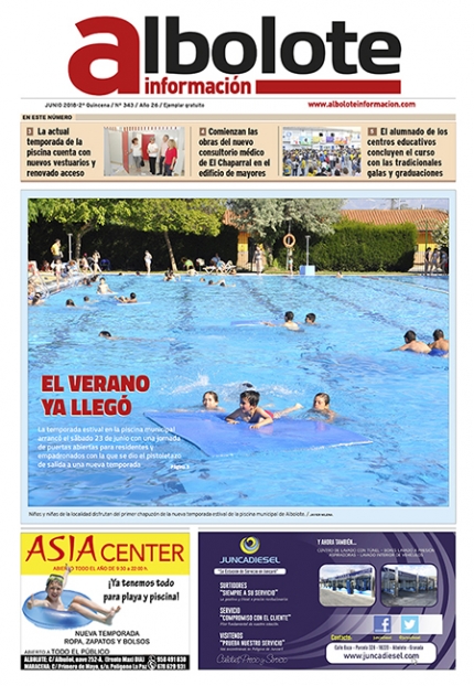 Portada de `Albolote Información` de la segunda quincena de junio.