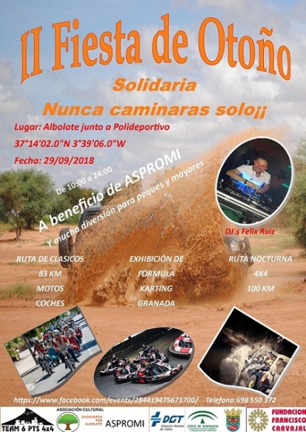 cartel de la segunda Feria Solidaria de Otoño organizada por la Asociación Cultural Ciudadanos por Albolote