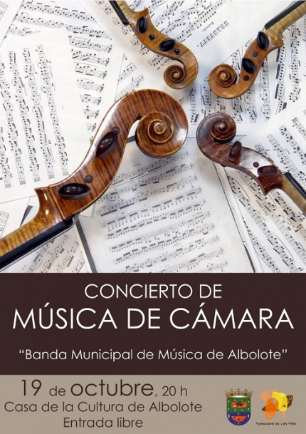 Cartel anunciador del concierto de cámara del próximo 19 de octubre 