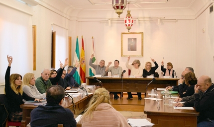Los diferentes grupos políticos votan el presupuesto municipal para 2019. / M. NIevas.