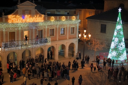 Una imagen del comienzo de 2019 desde la plaza de España de Albolote 