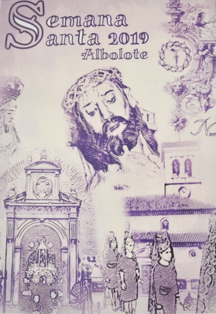 Cartel de la Semana albolote 2019 obra de Javier Rodríguez 