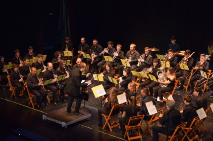 La banda de música en el concierto ofrecido el domingo 20 de octubre 