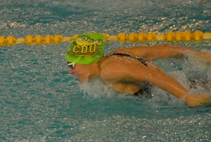 Martína Gámiz en plena competición. A.I.