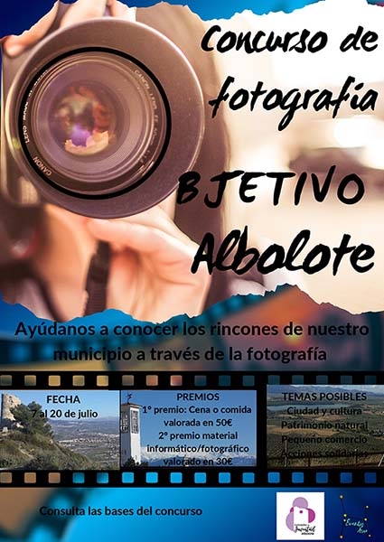Cartel promocional del concurso fotográfico organizado por el área de Juventud.