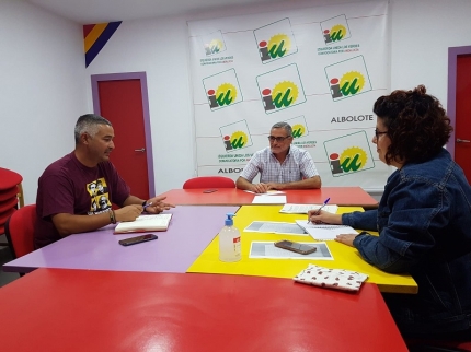 Reunión de los concejales del grupo municipal de IU  