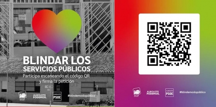 Cartel y código QR para acceder a la firma.