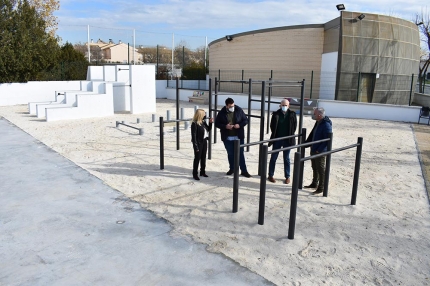 Un momento de la inauguración de este nuevo espacio deportivo de la Casa de la Juventud.