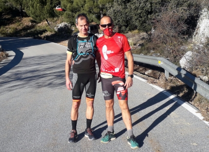 Iván Lorite y José Antonio Rivera a la conclusión de la carrera 