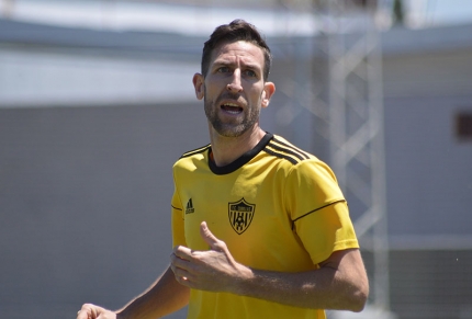Moi Gómez, jugador del FC Cubillas, jugo como titular ante el Berja (J. PALMA)