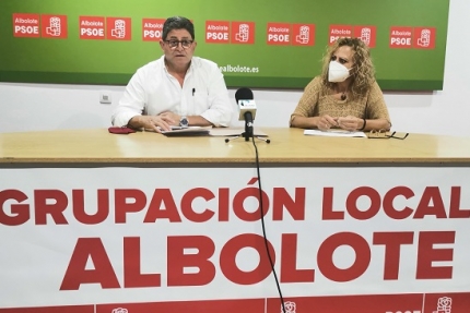 Rueda de prensa de archivo del PSOE de Albolote 