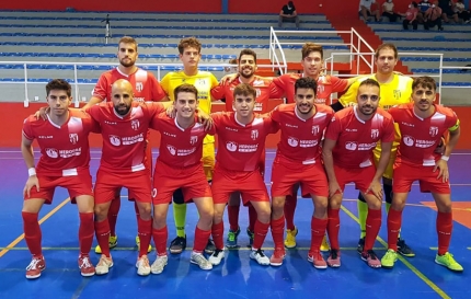 Equipo del Albolote Herogra en el último encuentro ante el CD Vícar (ALBOLOTE FUTSAL)
