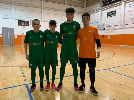 Cadetes del Albolote Pyltin con la seleccion andaluza (ALBOLOTE FUTSAL)