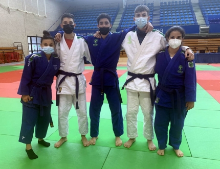 Cadetes del Club de Judo Baransu que acudieron a la cita de Pamplona