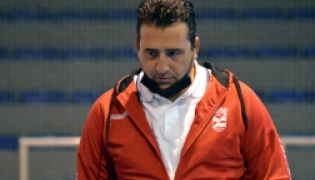 Ramón Balboa, entrenador del equipo juvenil Albolote Pyltin (J. PALMA)