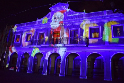 videomapping en la plaza del Ayuntamiento 