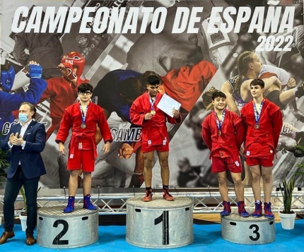 Iván Jiménez en el tercer cajón del Campeonato de España (CLUB JUDO BARANSU)