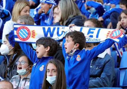 Jugadores del Español de Albolote en el partido entre RCD Espanyol y RCD Celta (ESPAÑOL ALBOLOTE)