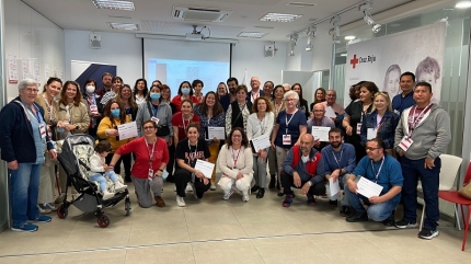 Voluntarios de Cruz Roja que trabajaron durante la pandemia 