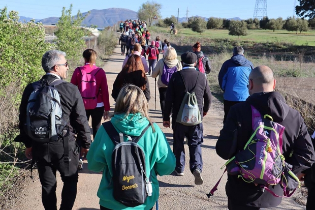 Peregrinos durante el recorrido de la primera edición de la etapa.