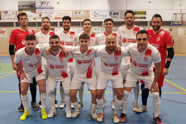Equipo del Albolote Herogra en el encuentro ante Bailén FS (ALBOLOTE FUTSAL)