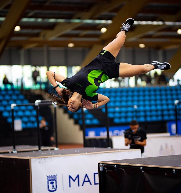 Uno de los deportistas del Club Balans en el pasado Parkour Spain Series (BALANS)