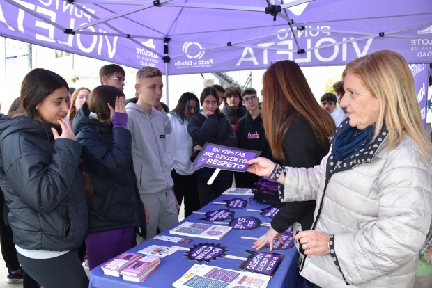 Punto violeta contra las agresiones 