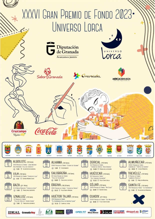 Cartel del XXXVI Gran Premio de Fondo Universo Lorca (DIPUTACIÓN GRANADA)