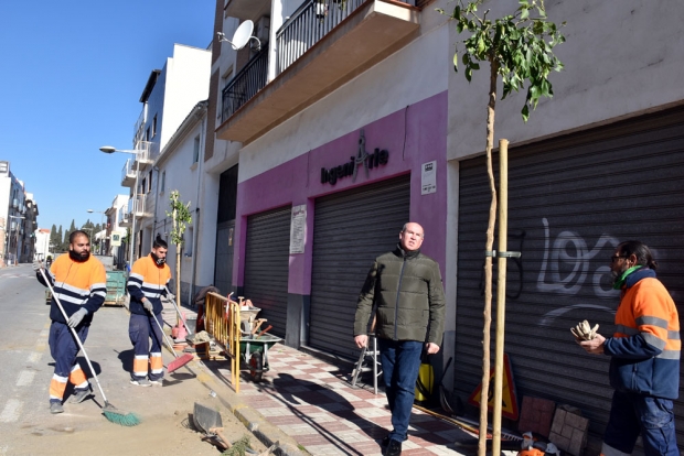 José Miguel Rodríguez en una visita a los trabajos de replantación