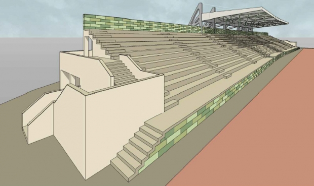 La grada del estadio municipal de fútbol mejorará sustancialmente su aspecto exterior e interior 
