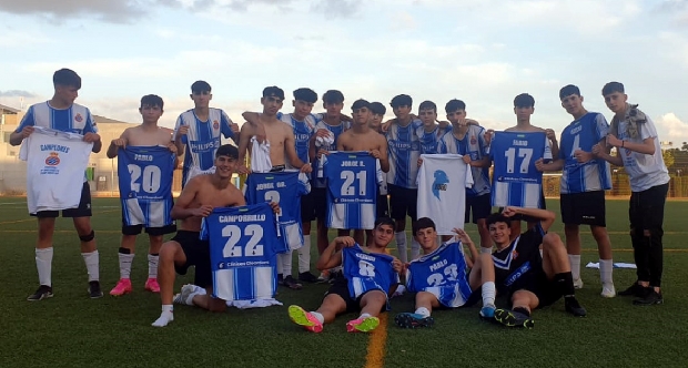 Equipo cadete del Español Albolote que ha logrado el ascenso a Segunda Andaluza (ESPAÑOL ALBOLOTE)